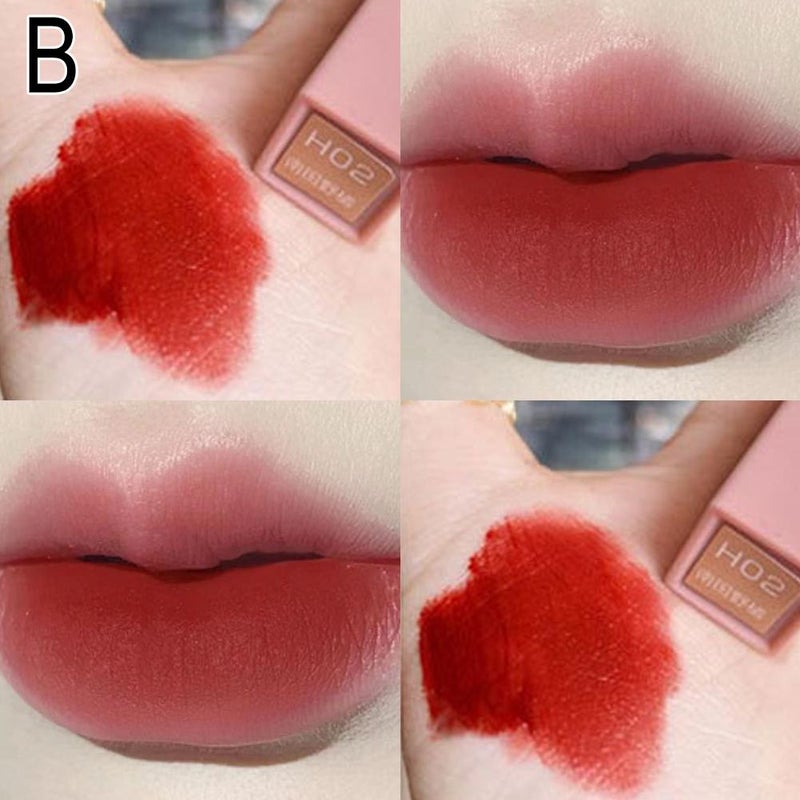 HERORANGE ~ Color Diary Lip Mud Cream Velvet Matte Lip Gloss Milk Tea Red Bean Paste Student Affordable Matte Lipstick